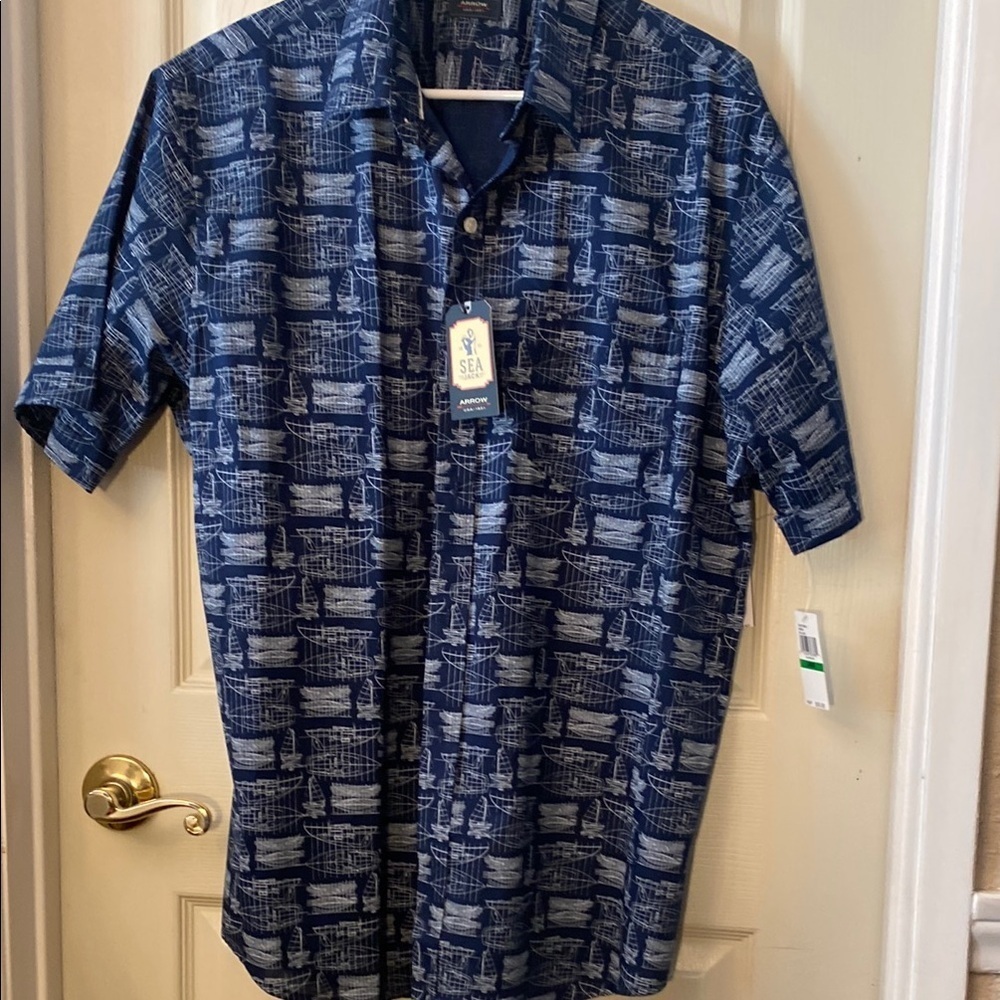 Arrow Blue Casual Button Down Shirt